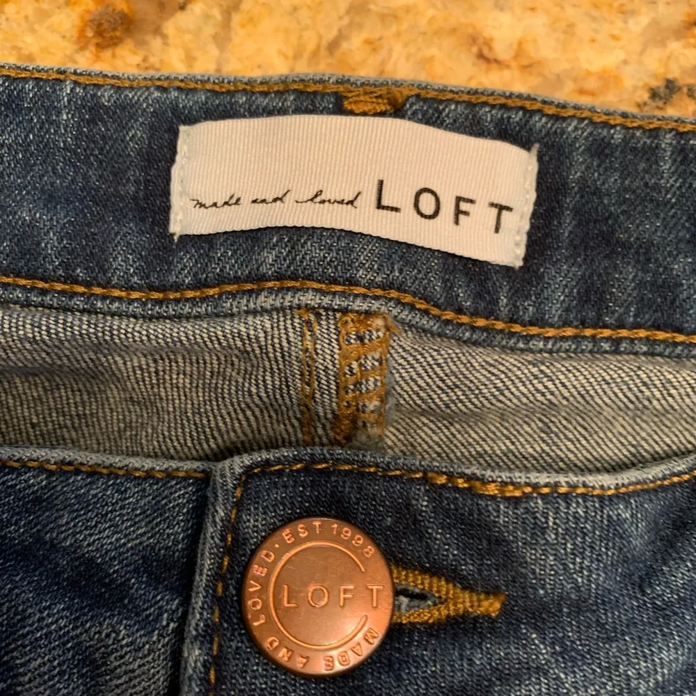 Loft Jeans Womens 30/10 High Waist Curvy Skinny SLIM Pockets Med Wash - Image 5