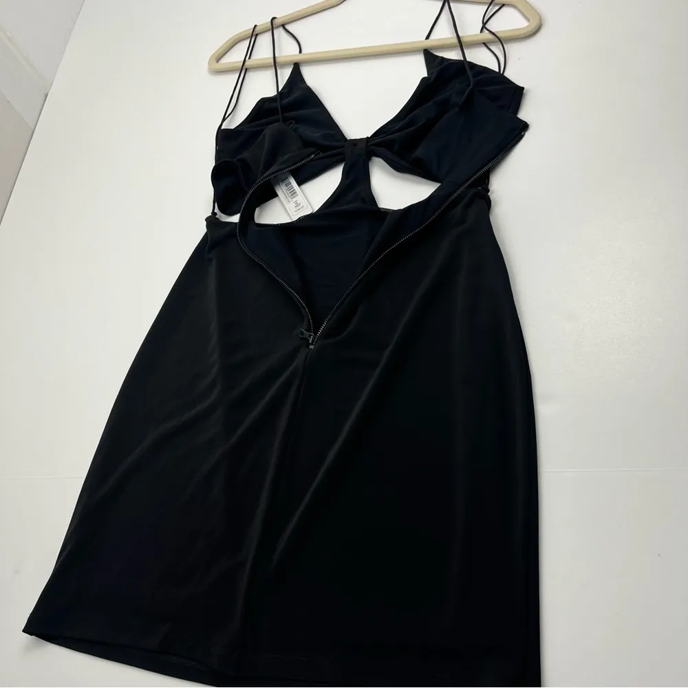 Alice + Olivia Womens Black Havana Cutout Mini Dress Size 10 Summer Vacation NEW - Image 13