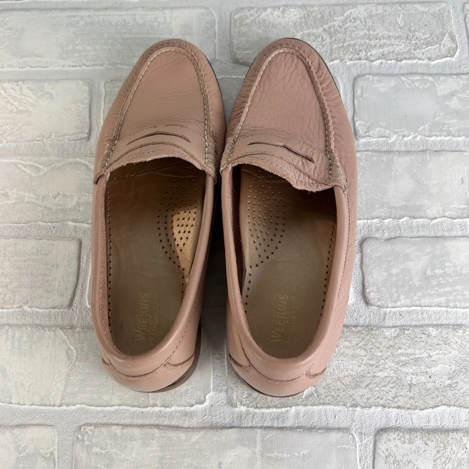 Weejuns G.H. Bass & Co Whitney Penny Loafers Womens 8 M Leather Blush Pink 22821 - Image 4