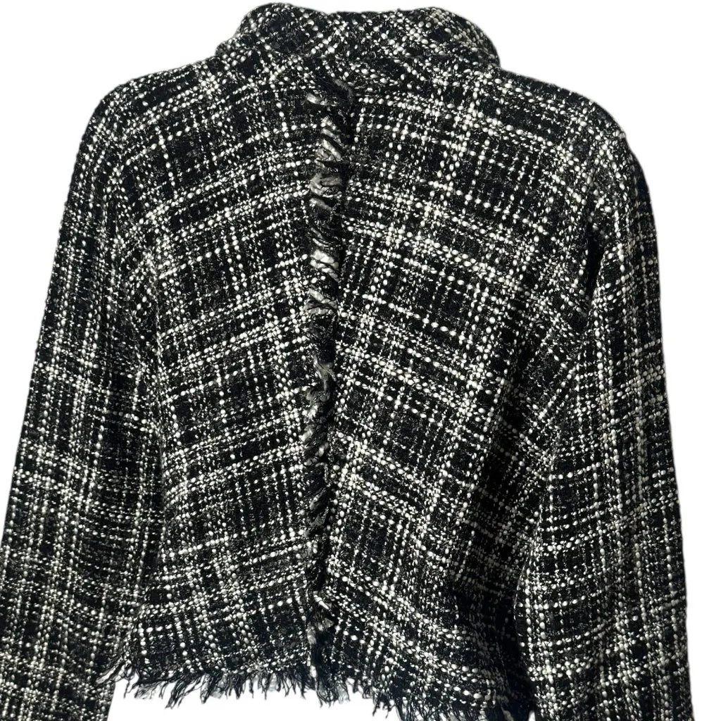 NWOT Zara Tweed Turtleneck Cape Poncho Pullover City Chic Career Old Money M - Image 6