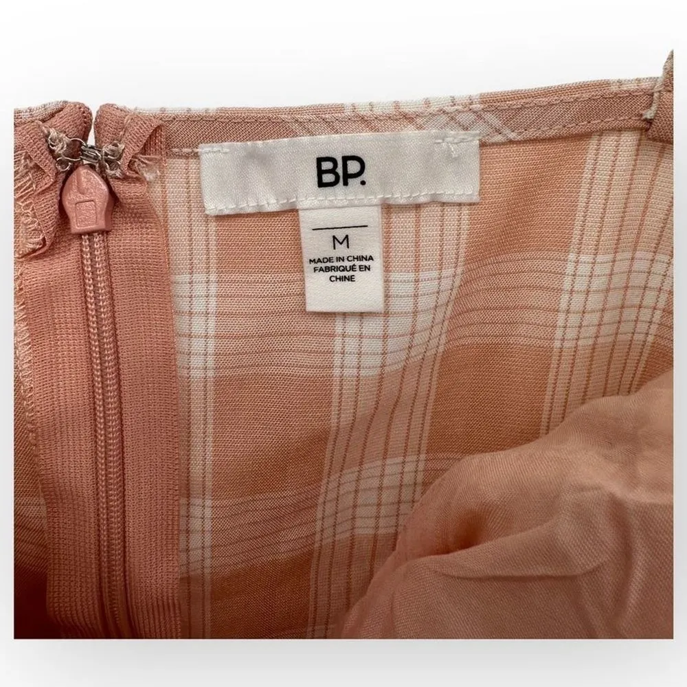 BP Square Neck Sleeveless Gingham Mini Dress - Medium - Image 7