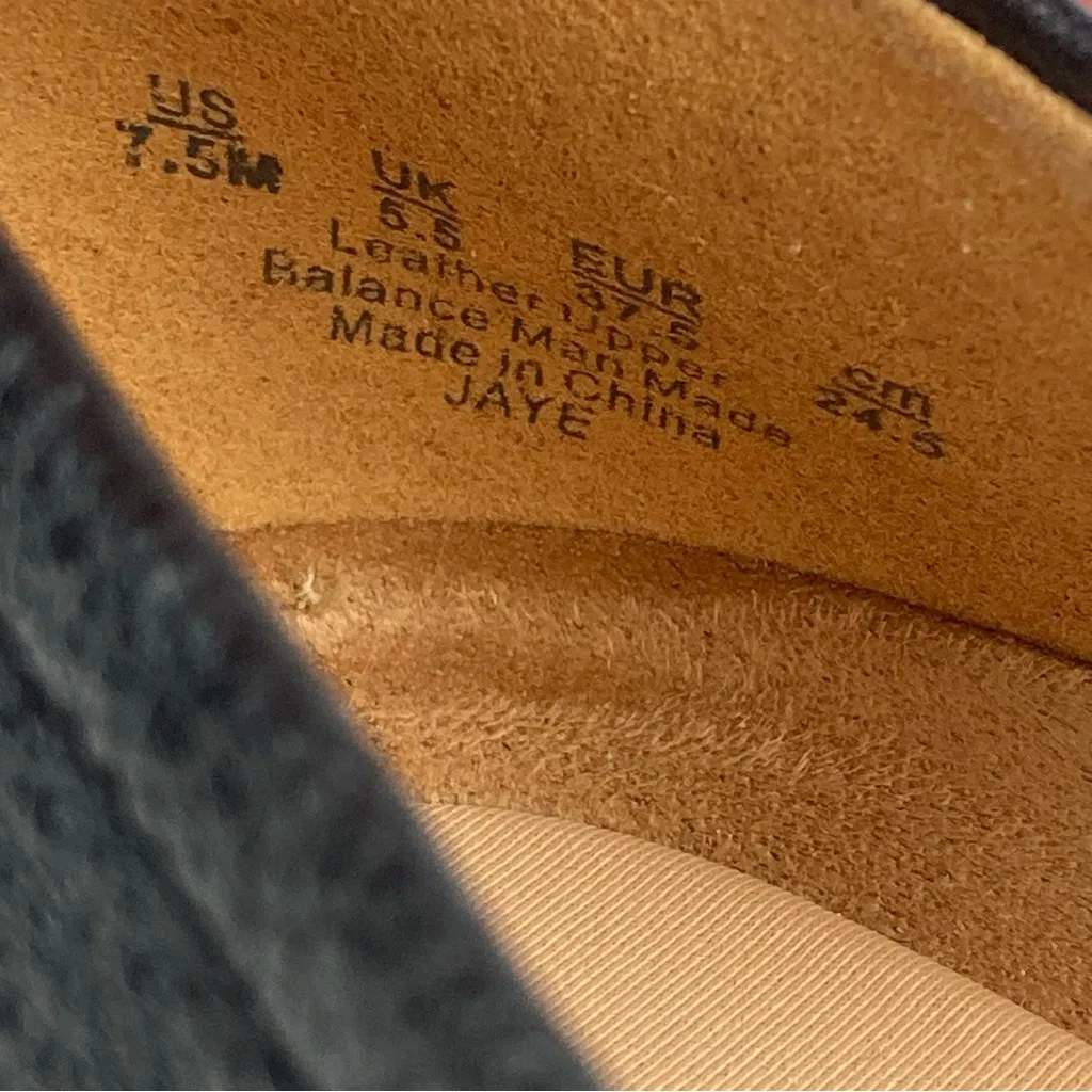 Naturalizer Jaye Women's Black Leather Slip-on Flat Pumps Size 7.5 - Image 8