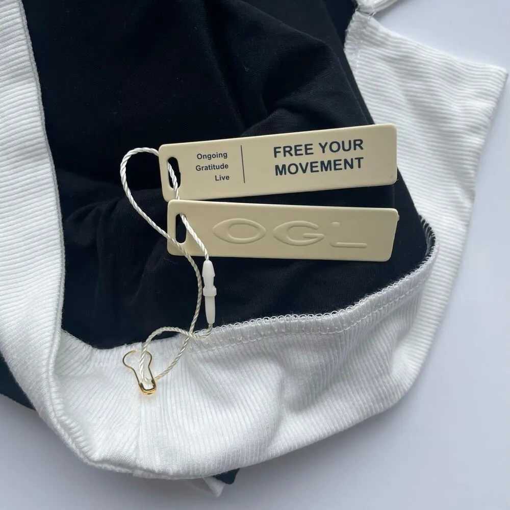 OGL Brami Tube Top Cropped Ribbed Contrast Trim Black Size 2XL NEW - Image 6