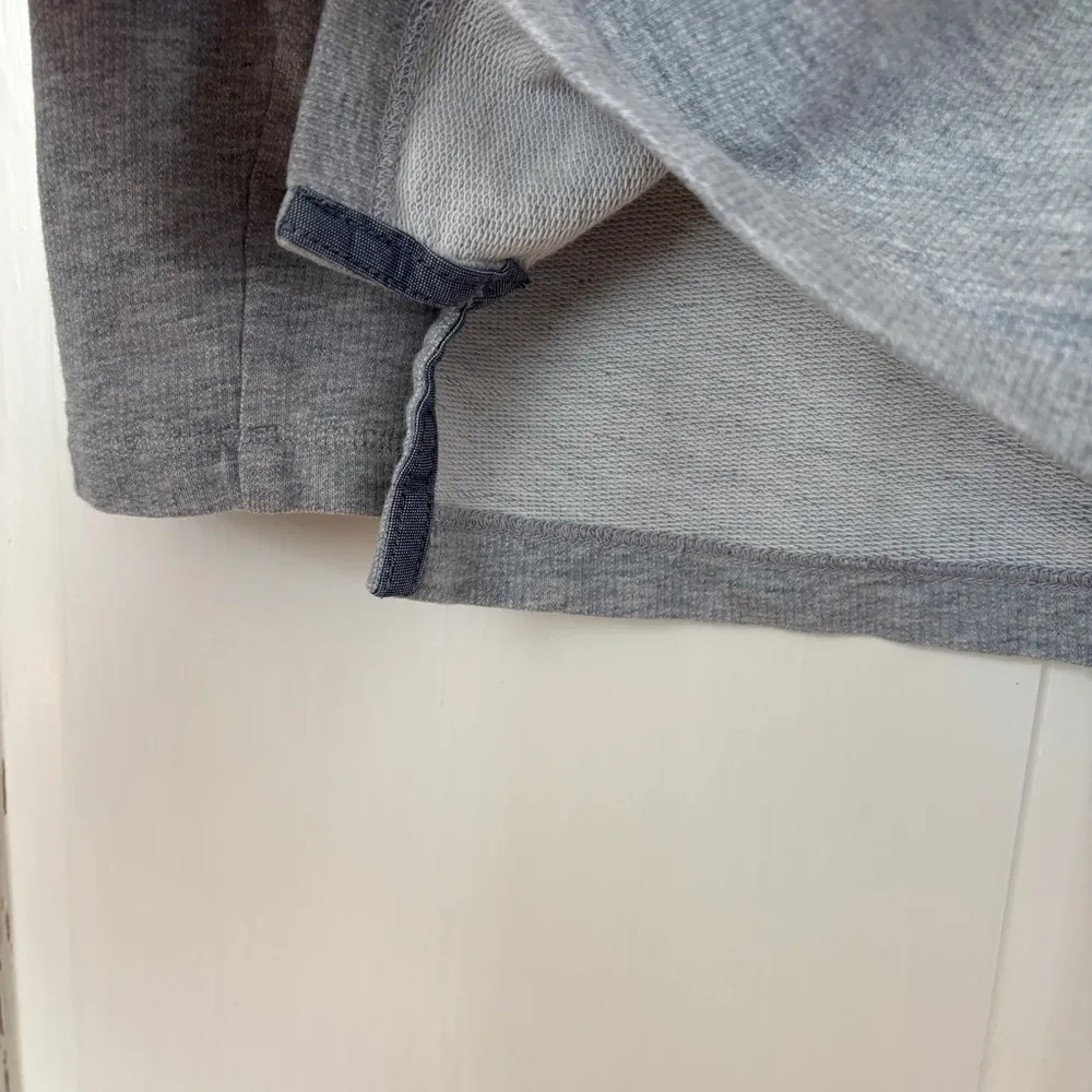 L.L. Bean Women’s Soft Rugby Shirt Pullover Quarter Button Size Small‎ Gray Blue - Image 5