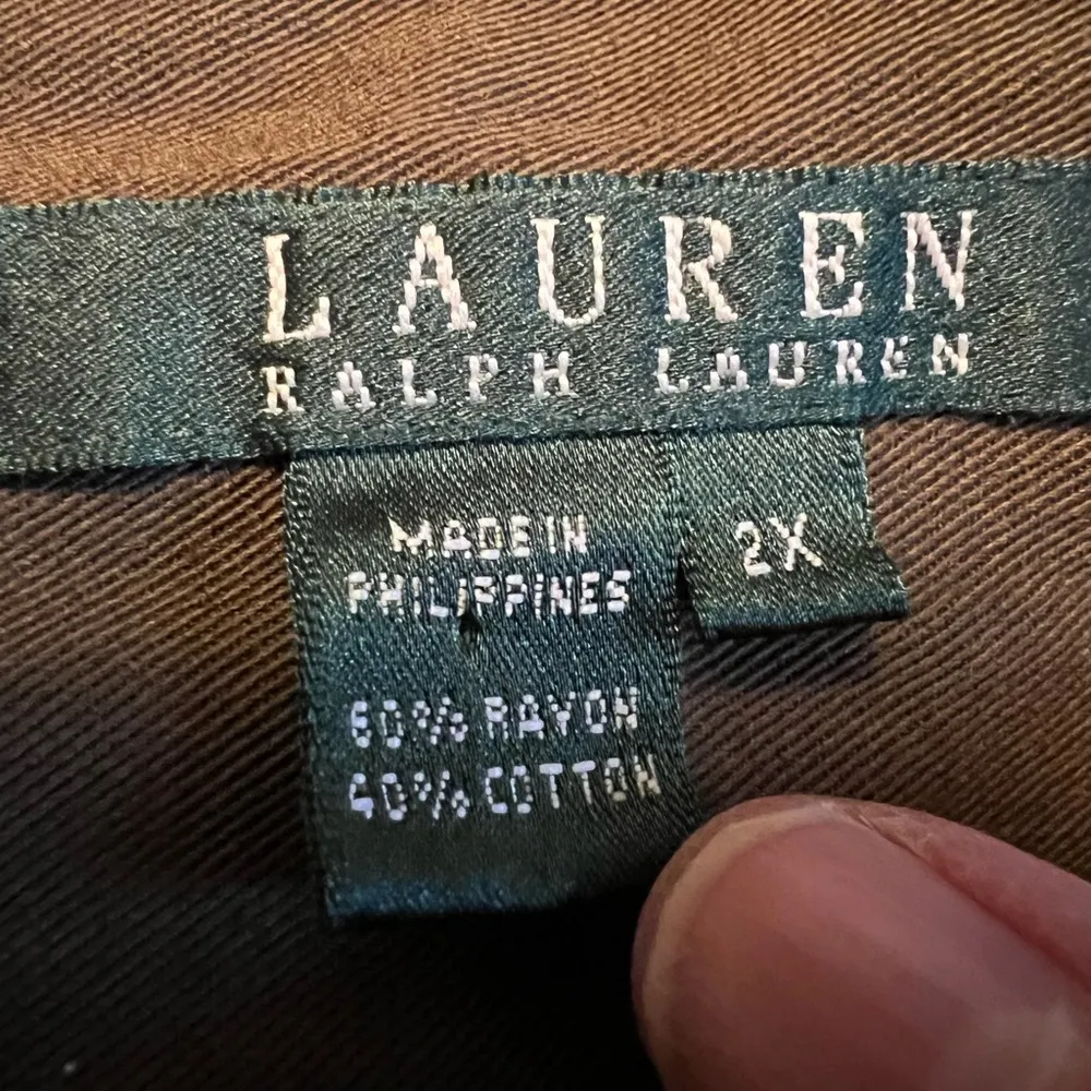 Lauren Ralph Lauren Tahiti Taupe Button Down Jacket Womens NWT Vintage 2X - Image 3