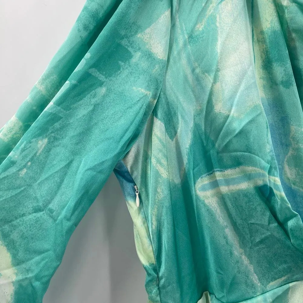 LUXXEL Dress Size 2X Garden Party Satin Midi Plus Curvy Wedding Cocktail Formal - Image 12