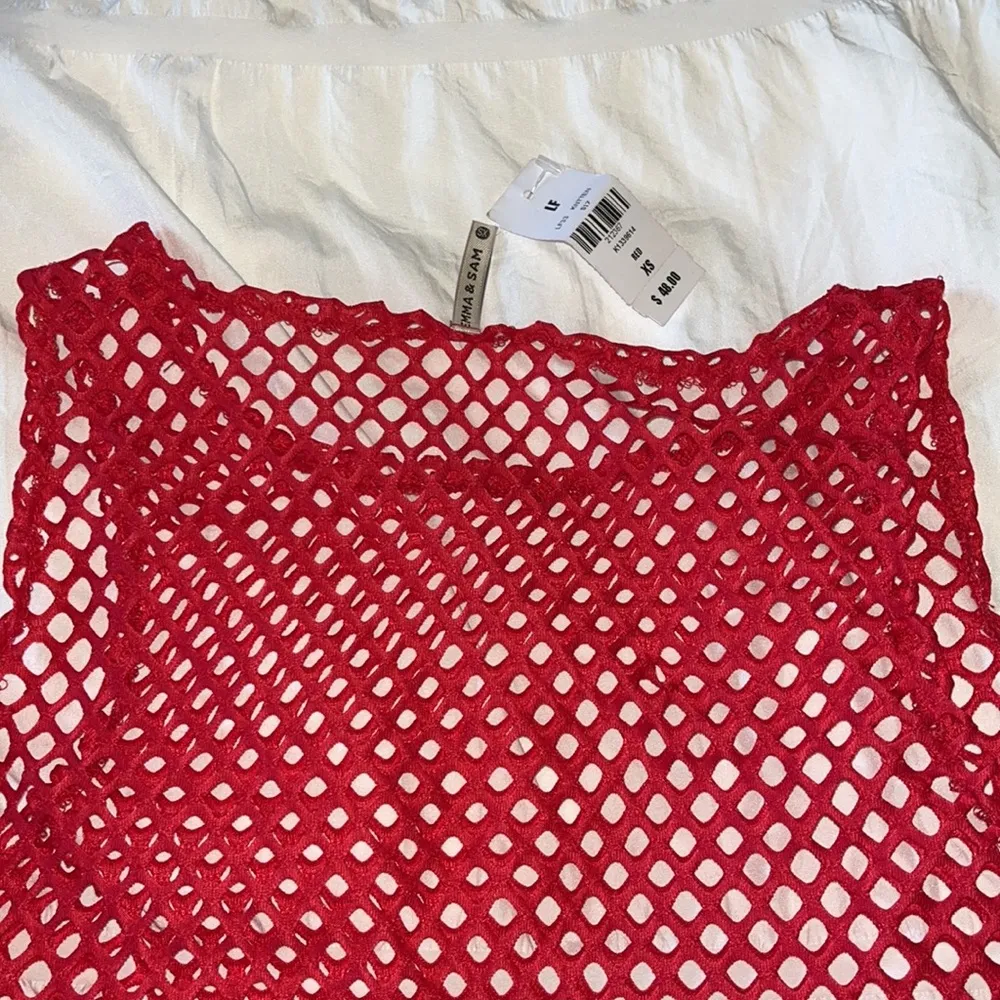 Emma and Sam (LF) cropped red see through tank - Image 2