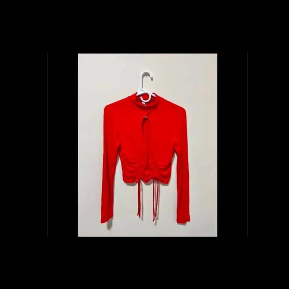 Windsor Red Long Sleeve Wrap Top - Image 10