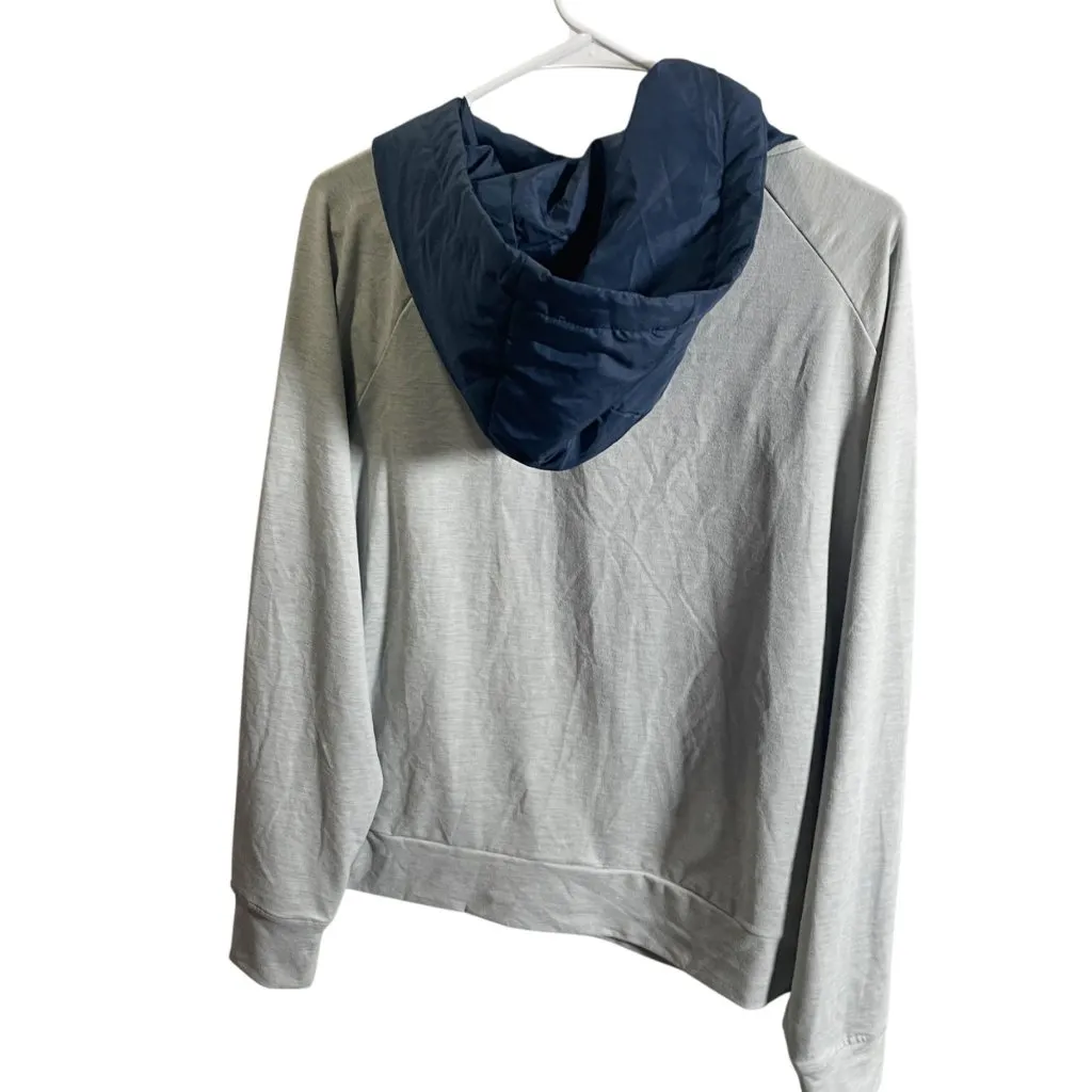 Colosseum Virginia Cavaliers XL Quilted Full-Zip Hoodie Navy/Gray Logo - Image 4