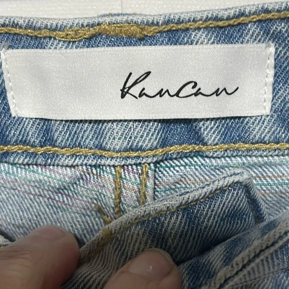 Kancan Estilo XS Distressed Pastel Thread Denim Cut - Image 6