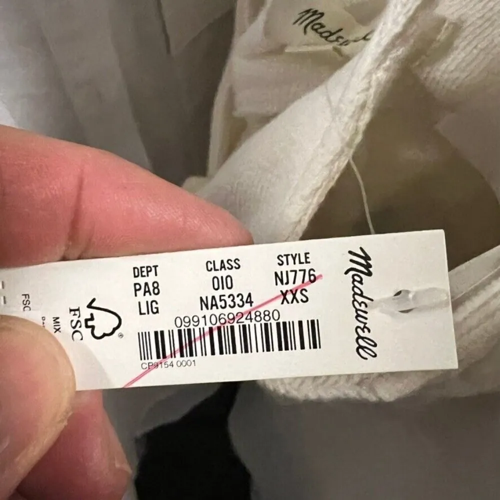 Madewell Cutout Knot-Front Crop Tank Top Lighthouse Size XXS NJ776 - Image 5