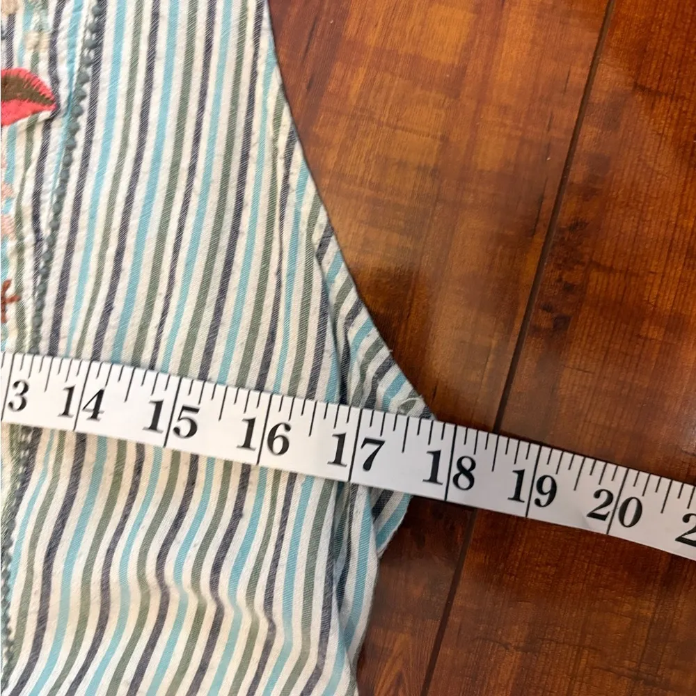 Johnny Was Workshop Cyrielle Effortless Boho Tank Dress StripedEmbroidered small - Image 13