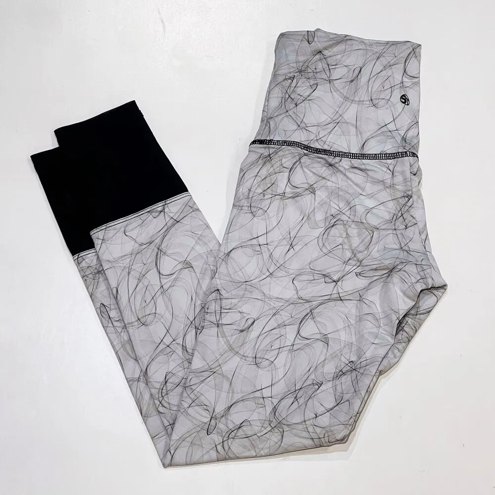 NEW Strut This OSFM Leggings Marbled Cosmos Mesh Ankle Insert Cutout Tight Pants - Image 8