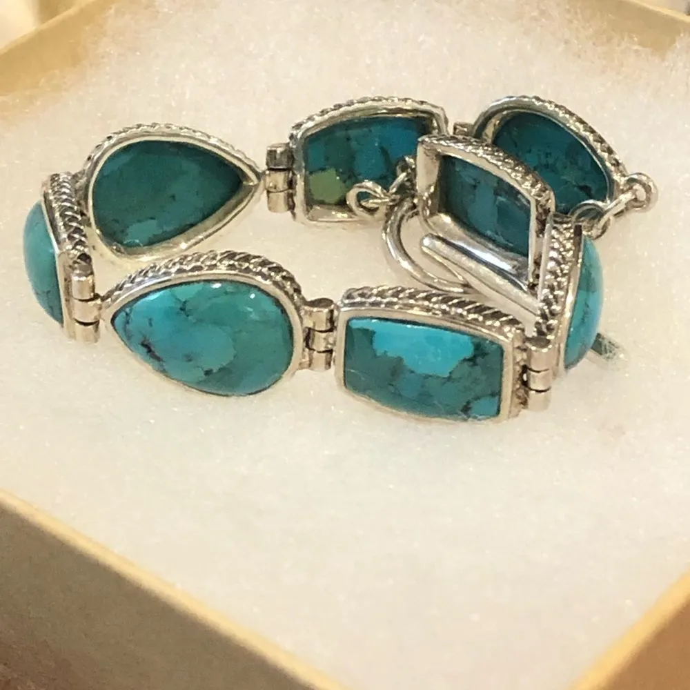 BARSE Turquoise Sterling Silver Turquoise Toggle Bracelet - Image 2