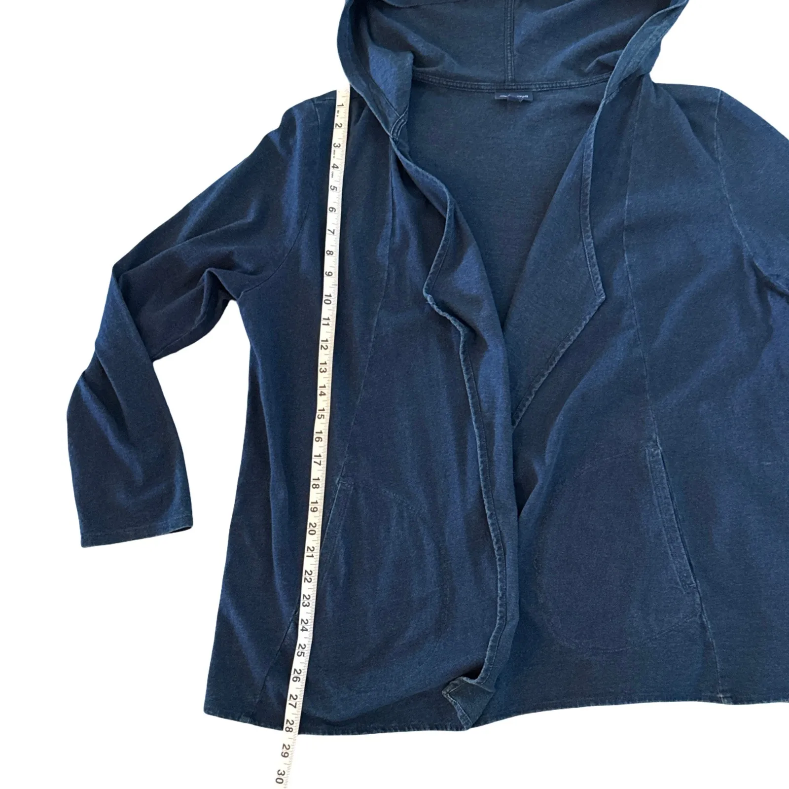 Pure Jill Indigo Wrap Hooded Cardigan indigo Women’s Petite XL Blue - Image 13