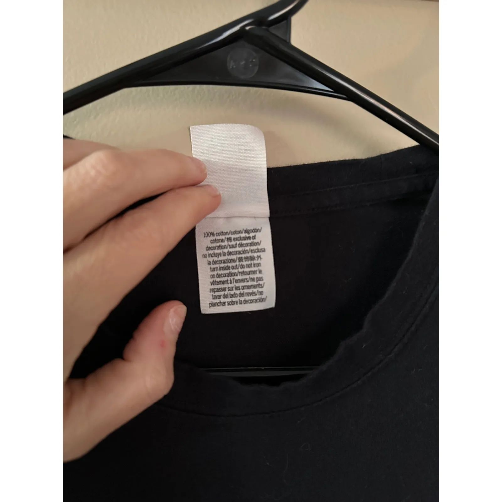 VS Pink Palm Tree Tropical Black Long Sleeve T-Shirt - Image 5