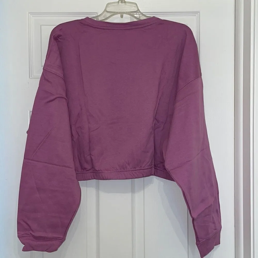 ✨MTV Moon Landing Lavender Crop Sweatshirt Purple Size 2X - Image 6
