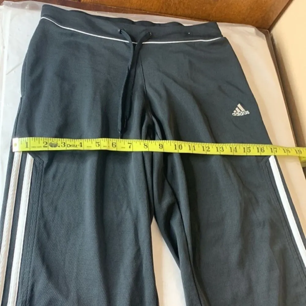 Adidas 3 Stripe Black Crop Pants Size Small - Image 8