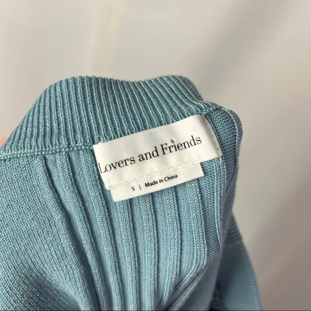 Lovers + Friends Slate Blue Adelia Off Shoulder Dress S - Image 61