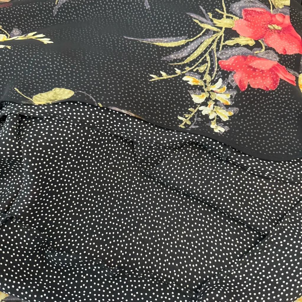 Vintage Reversible Midi Dress Size Medium Polka Dot Floral‎ - Image 4