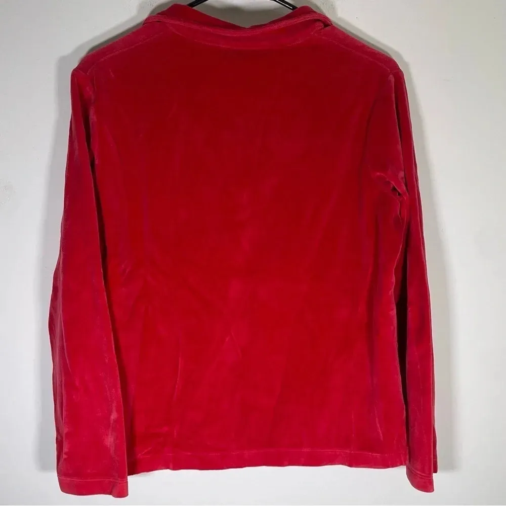Saint John’s Bay Red Soft Fleece Size Medium - Image 5