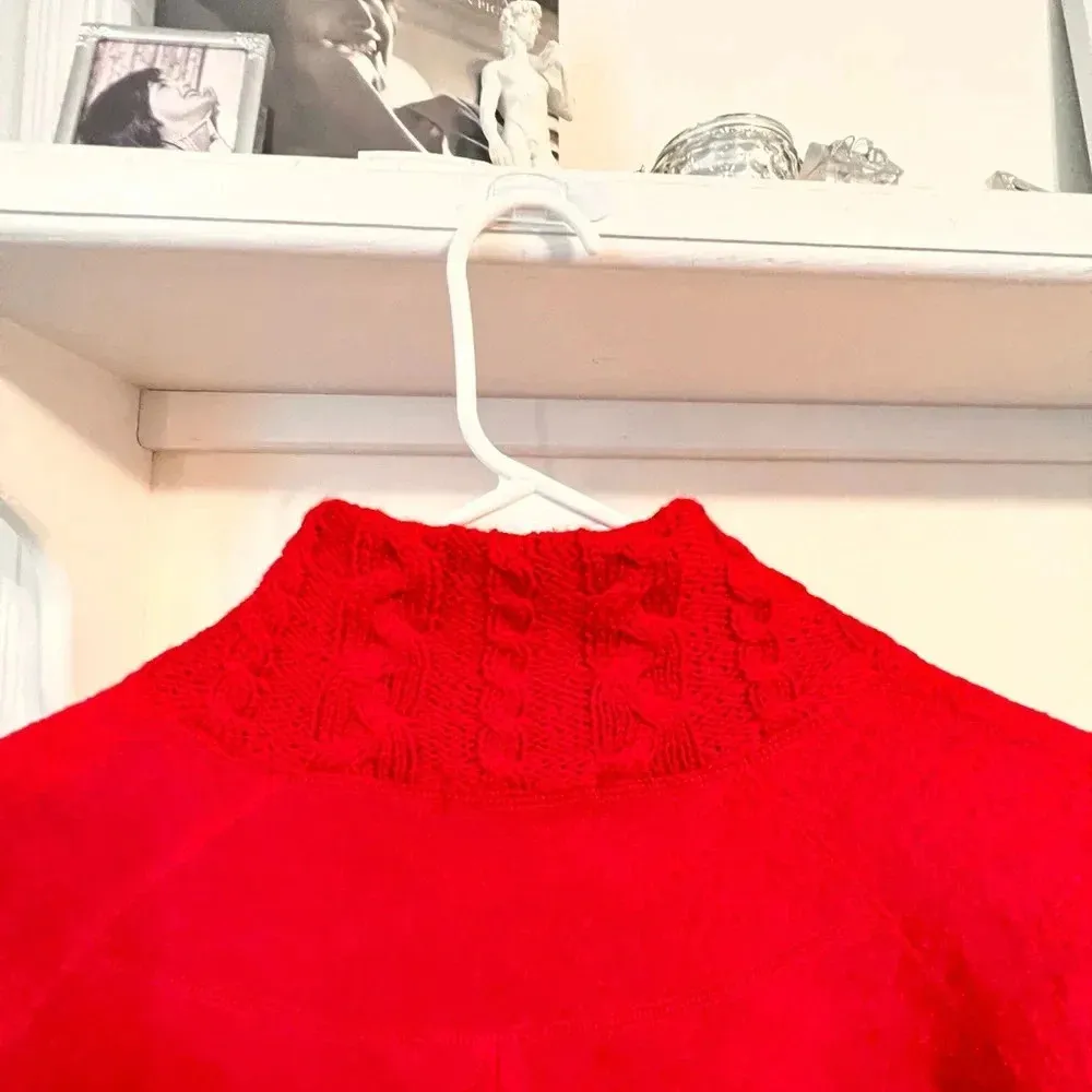 For Cynthia ( Cynthia Rowley ) Red Wool Buttoned Jacket - Image 3