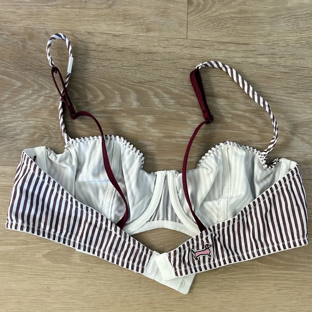 Victoria’s Secret PINK Unlined Striped Underwire Bra — 38B (NWT) - Image 2