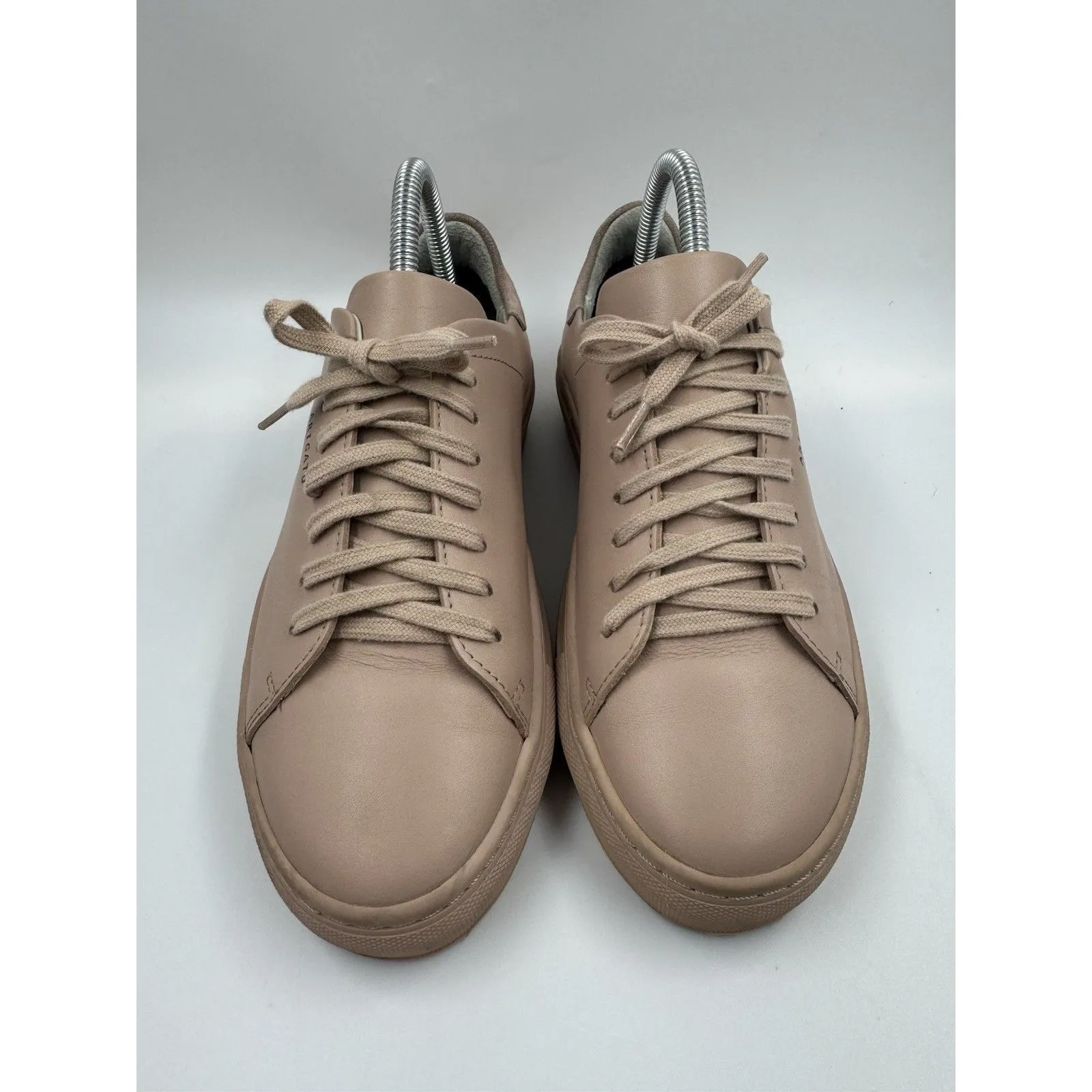 AXEL ARIGATO Leather Sneaker Shoes Size 7.5 Pale Nude Pink Trainers 98174 - Image 3