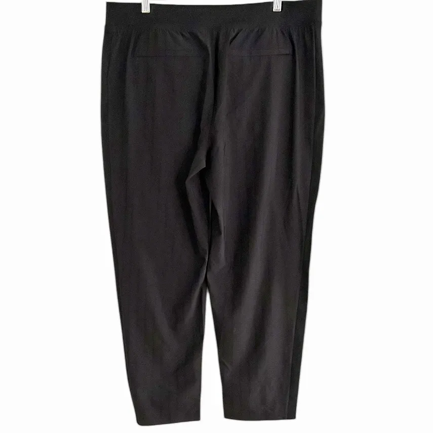 Athleta Brooklyn Mid Rise Ankle Pants Black Gloss Stripe Size 16 - Image 3