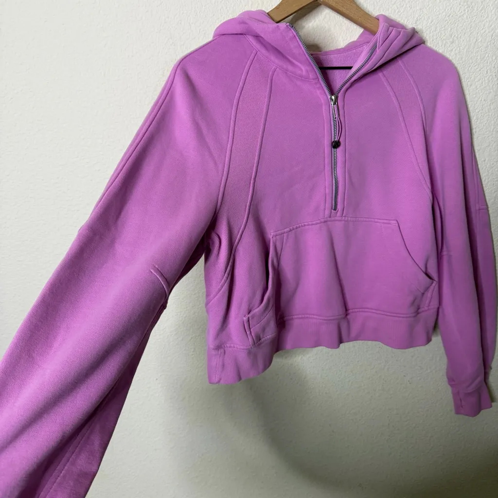 Lululemon Scuba Oversized Half Zip Hoodie Dahlia Mauve Womens Size XS / S - Image 5