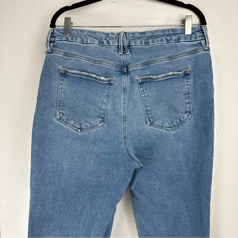 Good American Always Fits Good Legs Straight Jeans Sz 14 /32 Stretch Light Wash - Image 13