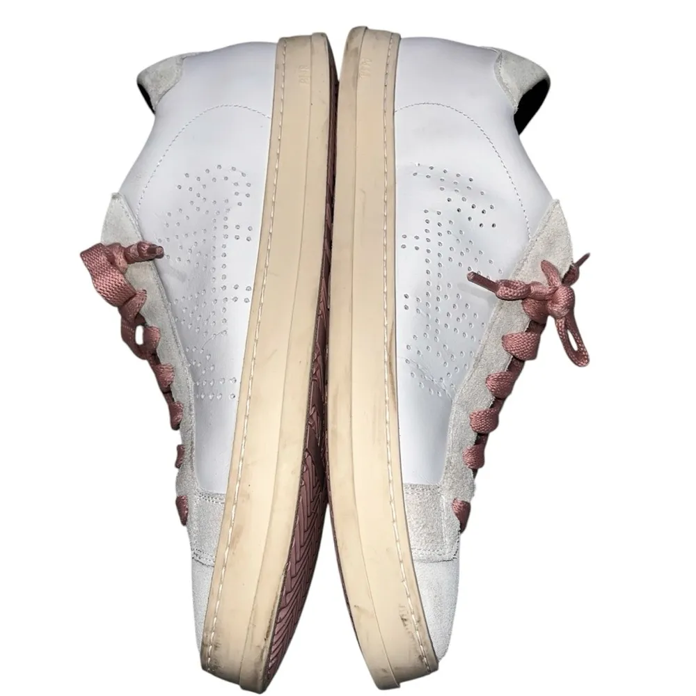 P448 John White Tartan Low Top Pink & White Sneakers Shoes EURO size 40 - Image 5