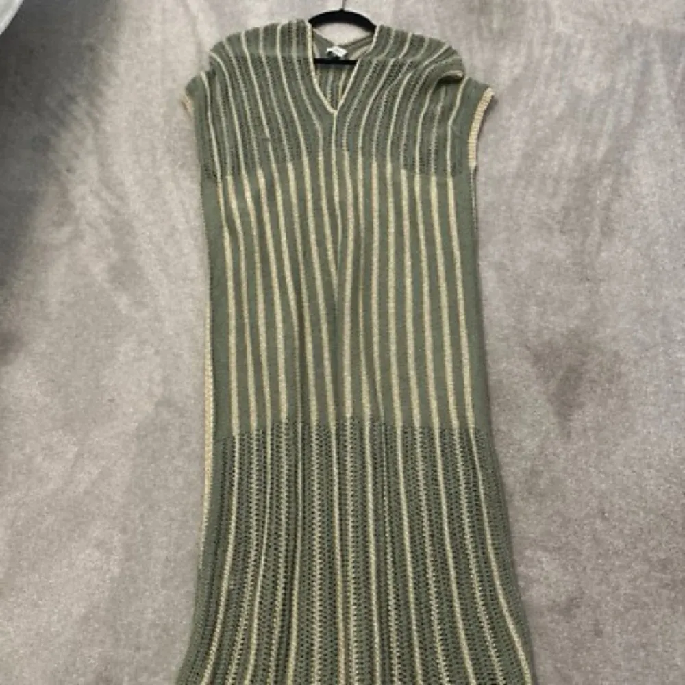 NWT Floris Made in Italy Knit Olive Gold Swim Cover Up Dress Size Small / Medium Green - Image 3