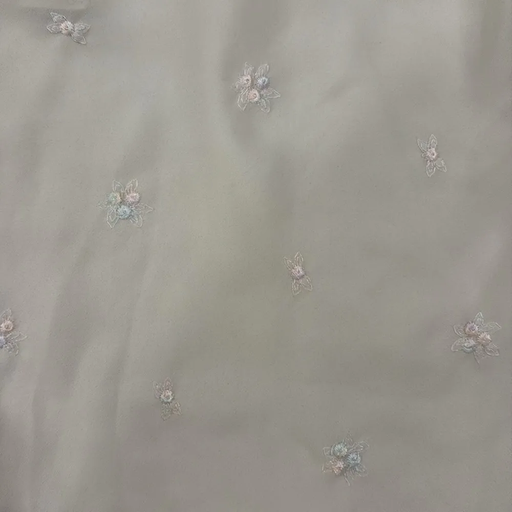 Vintage Gilligan & O’Malley Embroidered Sheer Slip Pink - Image 4