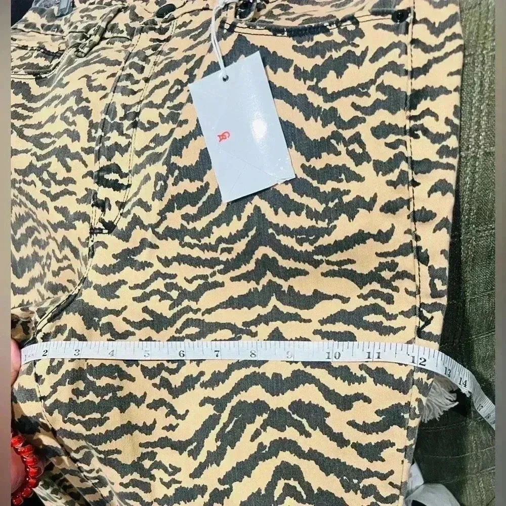 Good American | Good Waist Crop Tiger Print Jeans 15/33 NEW - Image 12