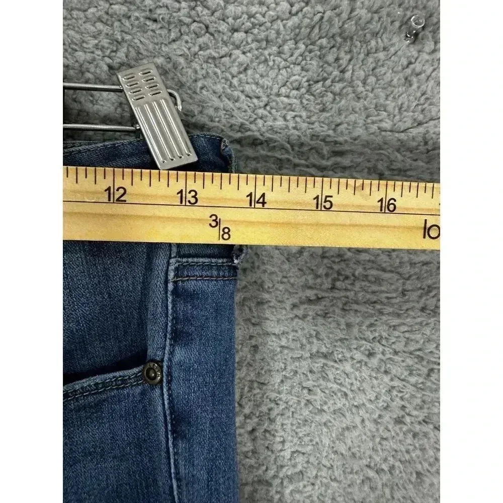 Leith‎ jeans womens 26 blue light wash distressed mid rise skinny stretch - Image 3