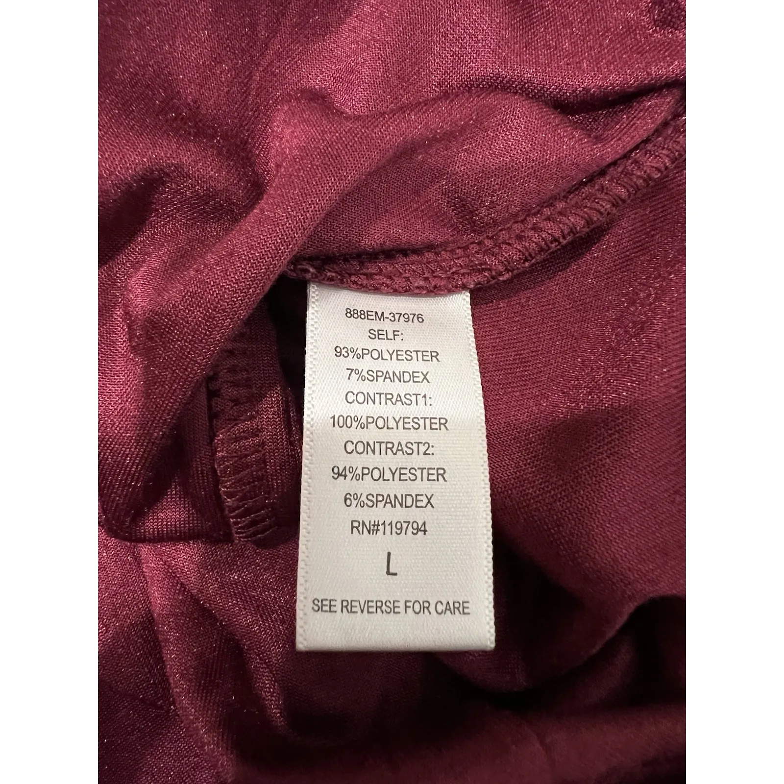 One World Velvet Embroidered Top Size Large Burgundy Purple Fairy Grunge Regal - Image 6