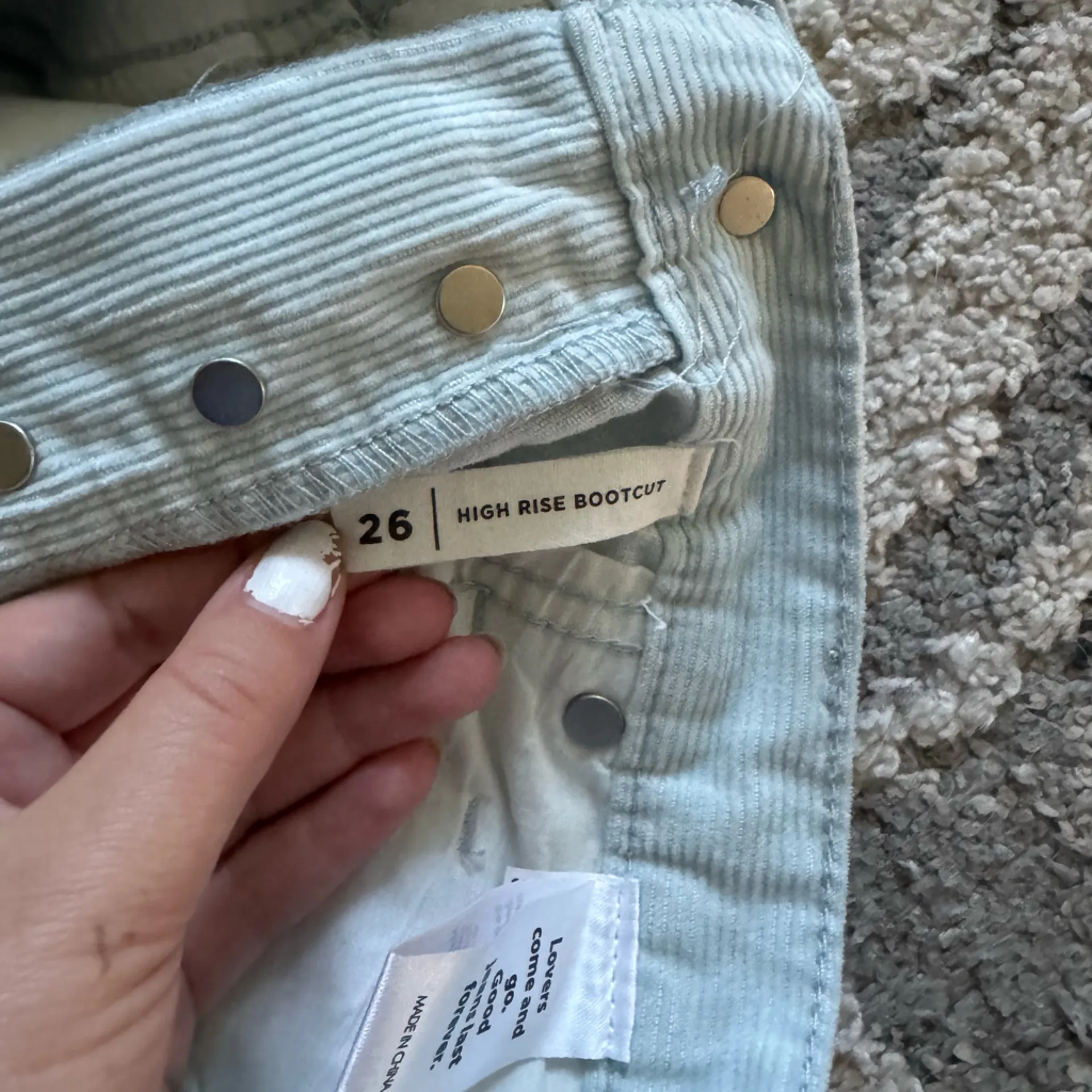 Pacsun high rise bootcut blue corduroy☀️ - Image 4