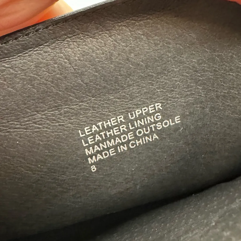 Intentionally Blank TGIF Tall Black Leather Suede Boots Size 8 - Image 8