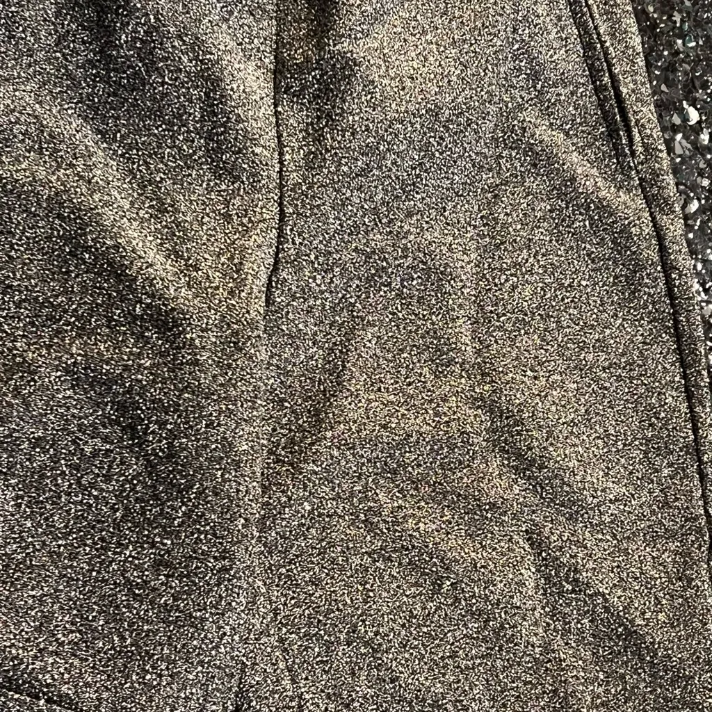 Divided Silver Glittery New Years Women’s Pants Size 6 - Image 2