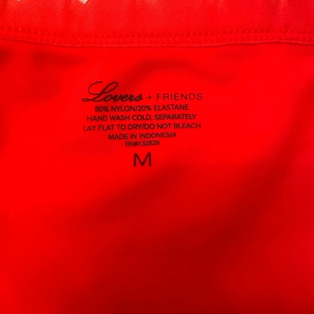 Lovers And Friends‎ Adrift Swim Bikini Bottom in Fiery Red Sz M - Image 5