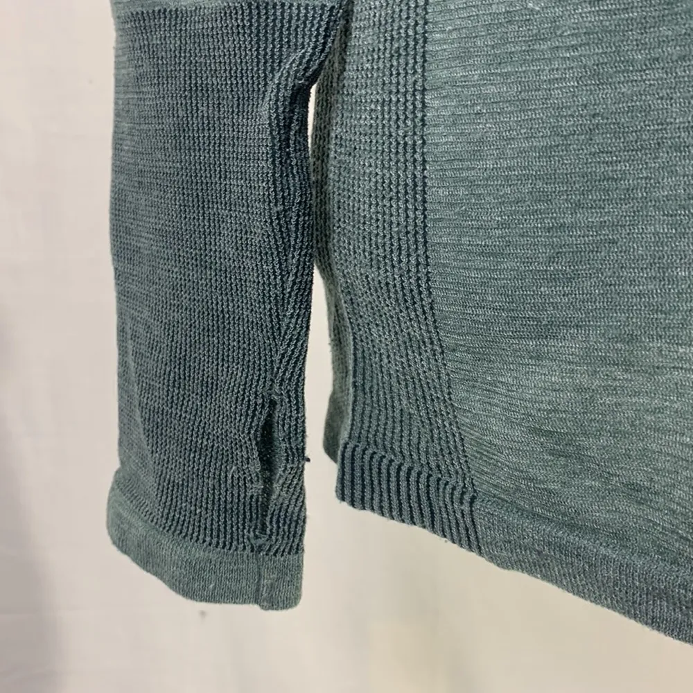 Adidas Running PrimeKnit Ivy Green Wool Blend Hooded Long Sleeve Tee Siz… - Image 5