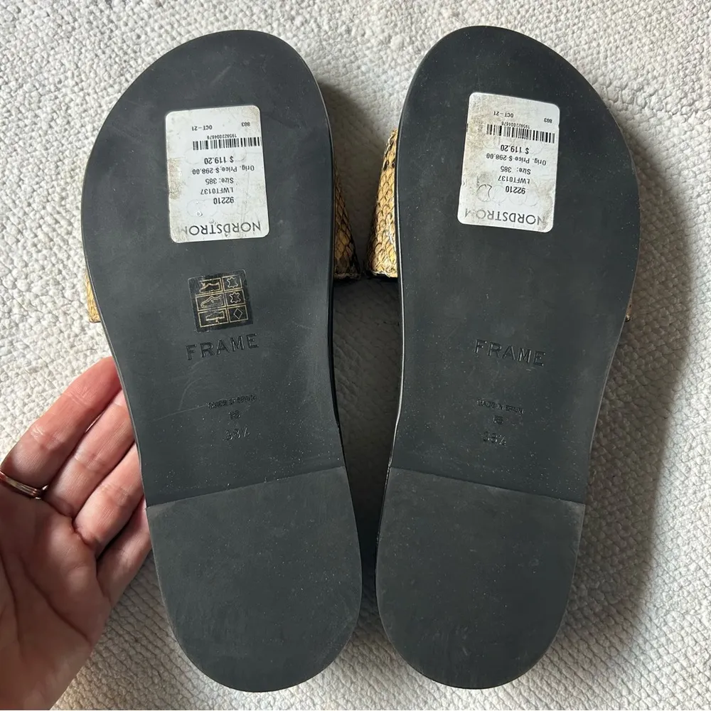 frame denim Frame Le Osborne LeatherSnake Sandals - Image 3