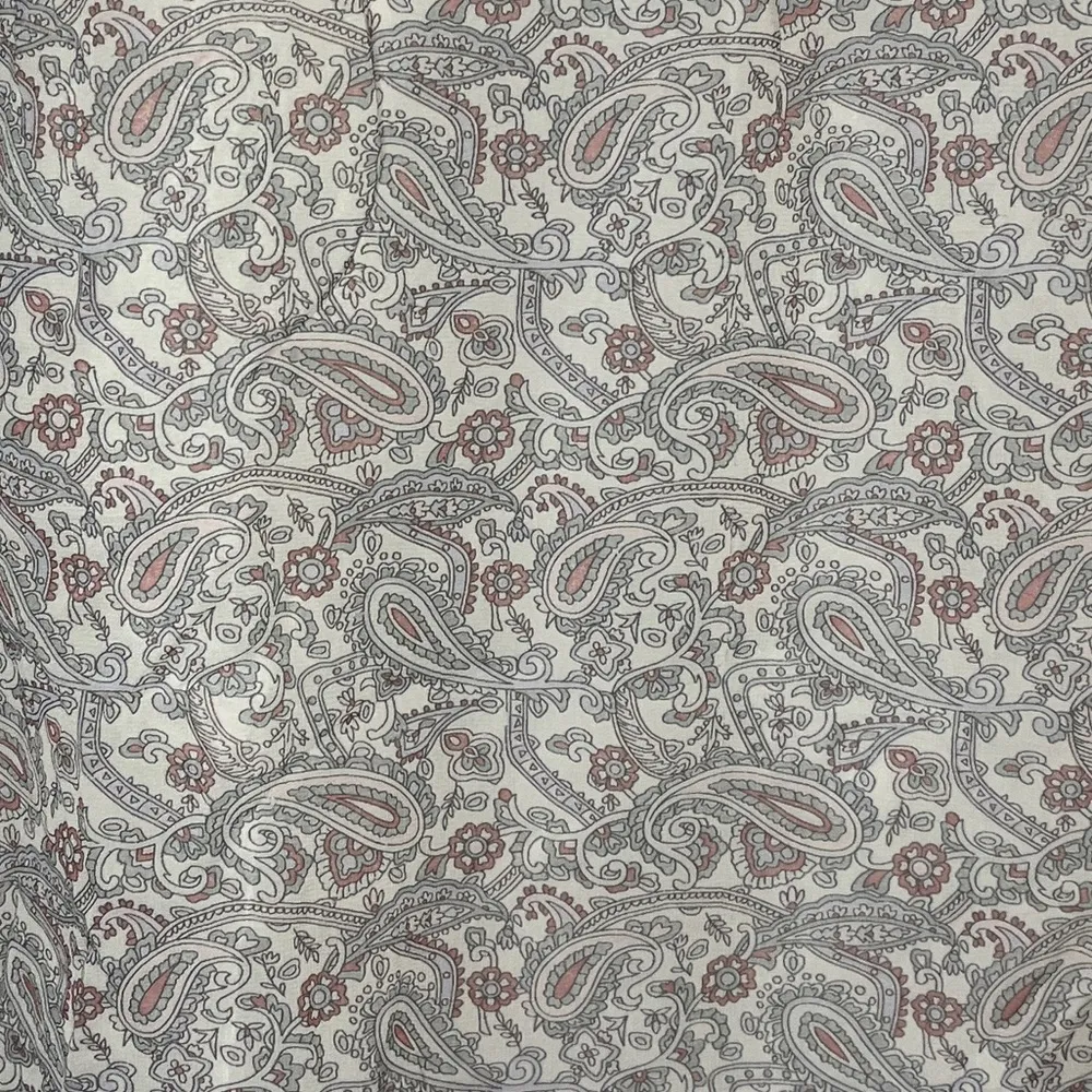 Merona Vintage 90s Style 100% Silk Paisley Sheath Dress - Image 5