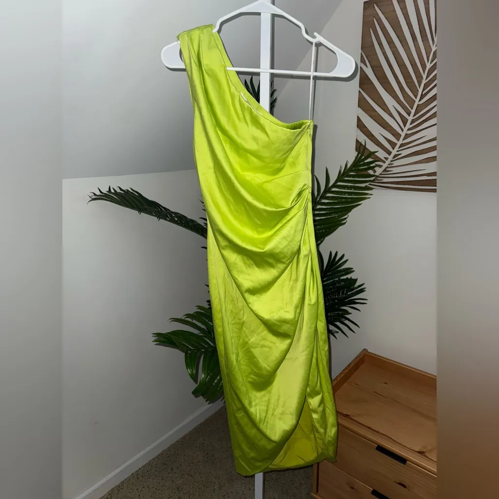 ELLIATT CASSINI DRESS in Chartreuse XS - Image 2