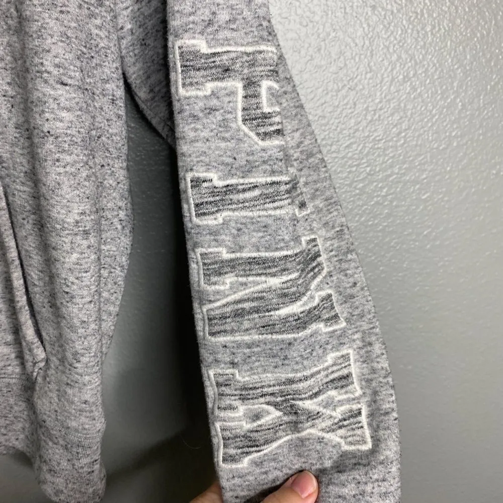 PINK Victoria's Secret 1/4 Zip Pullover Sweatshirt Kangaroo Pocket‎ High Neck XS - Image 6