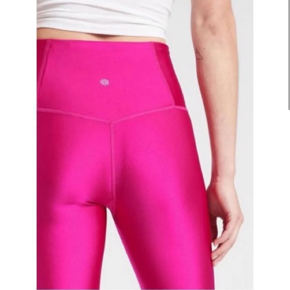 Athleta Elation Shine Tight Legging Cyclamen Hot Fuchsia Pink- Size 0 XXS - Image 4