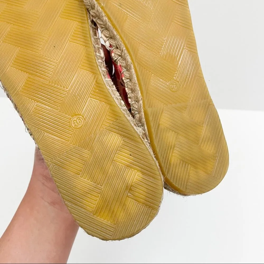 Cotto Floral Daisy Bee Espadrilles Flats Ladybug Red Size 5.5 - Image 9