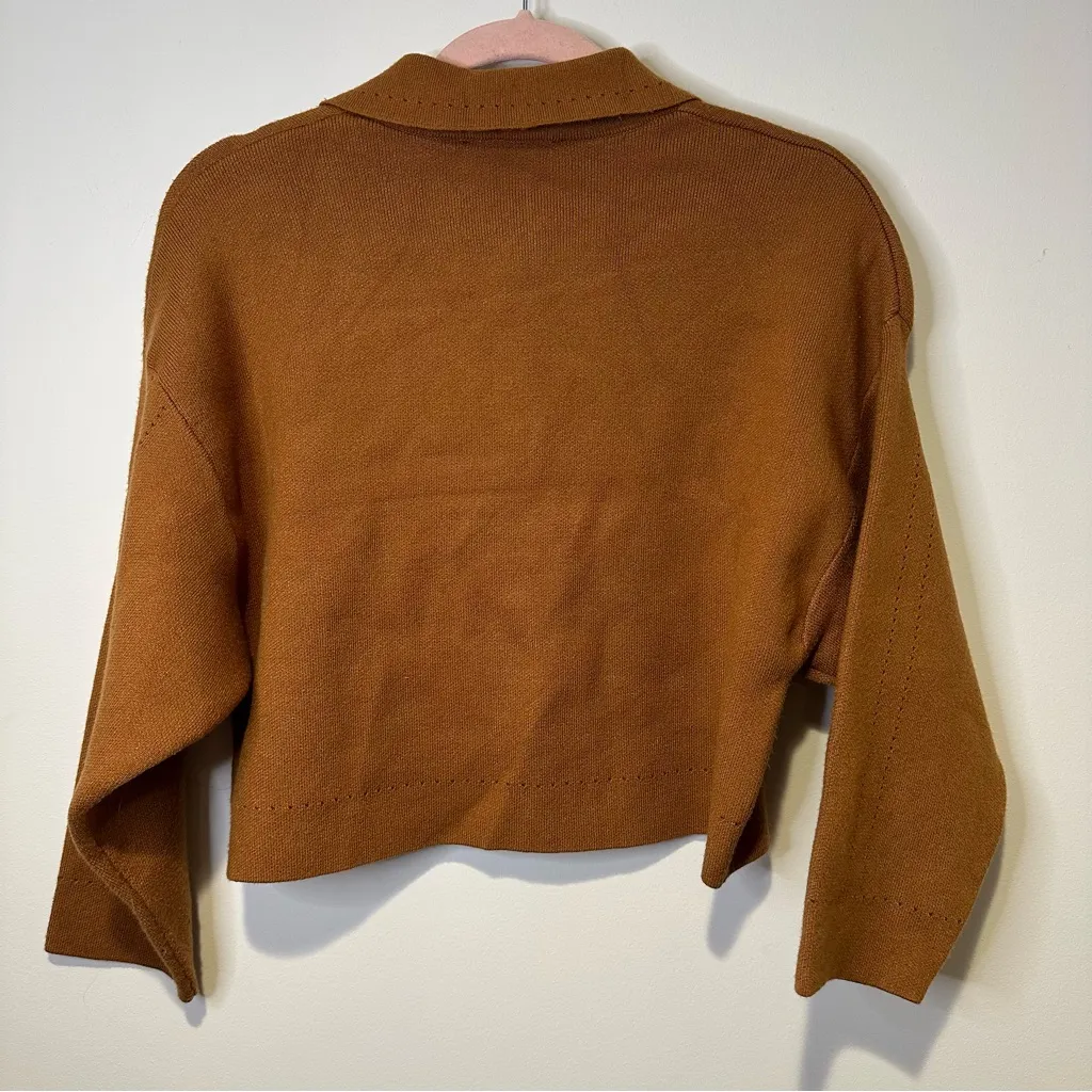 NWT truth by republic cropped shacket size extra small Orange - Image 3