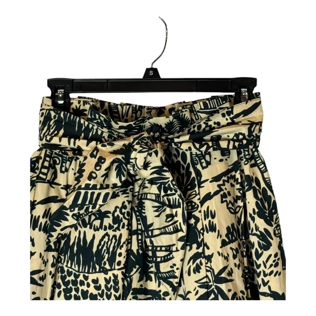 Anthropologie Corey Lynn Calter Skirt Women 0‎ Tan Black Palm Garden A Line Mini - Image 6
